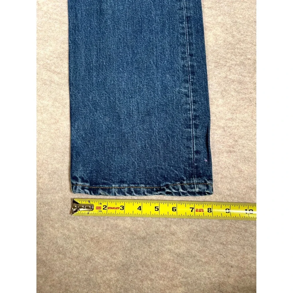 Levis 501 Original Fit Jeans Mens 36x32 Blue Denim Straight Leg Cotton High Rise